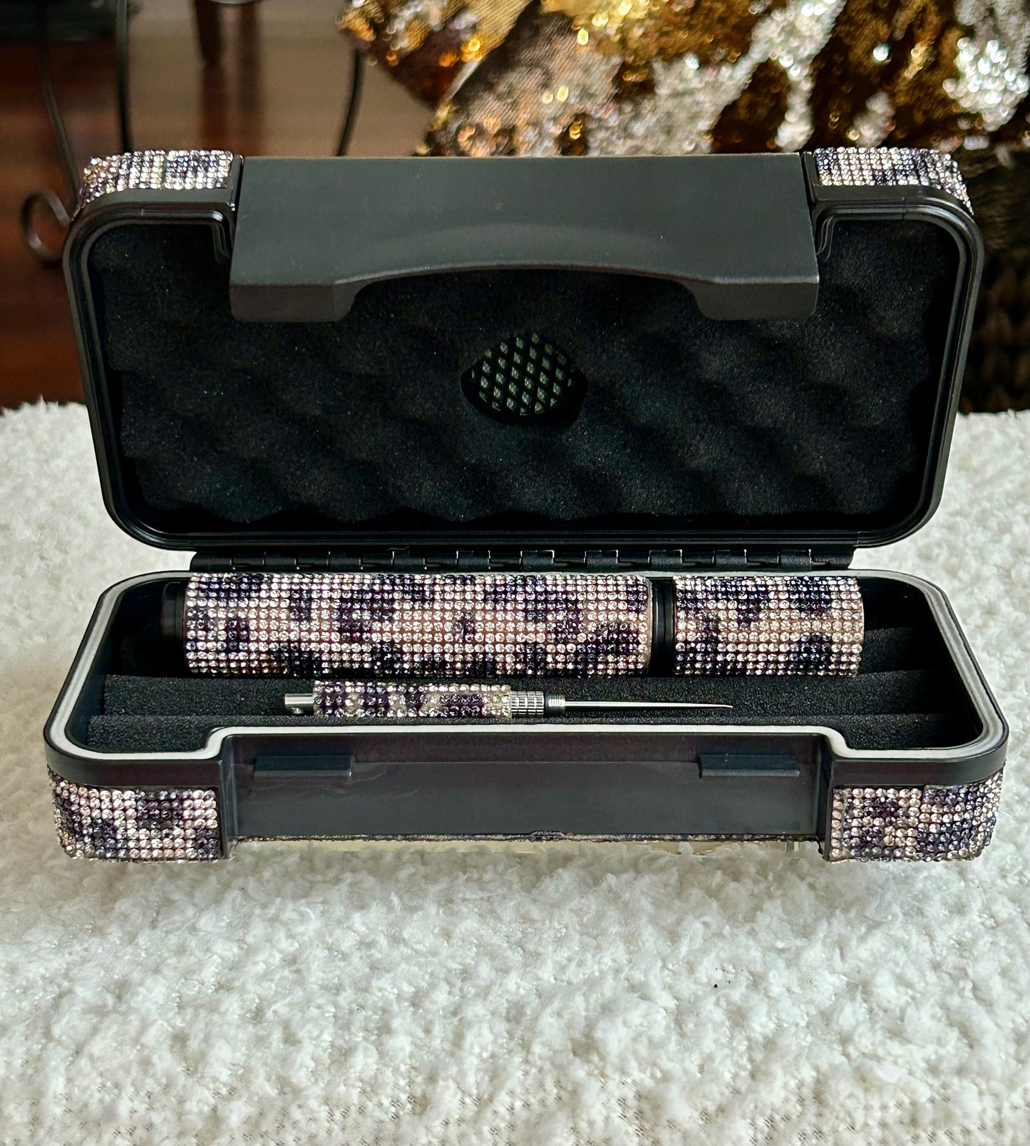 Rhinestone Cigar Travel Case